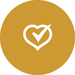 heart with checkmark through it
